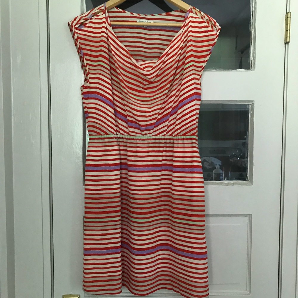 Striped Madewell Silk Dress by Broadway & Broome